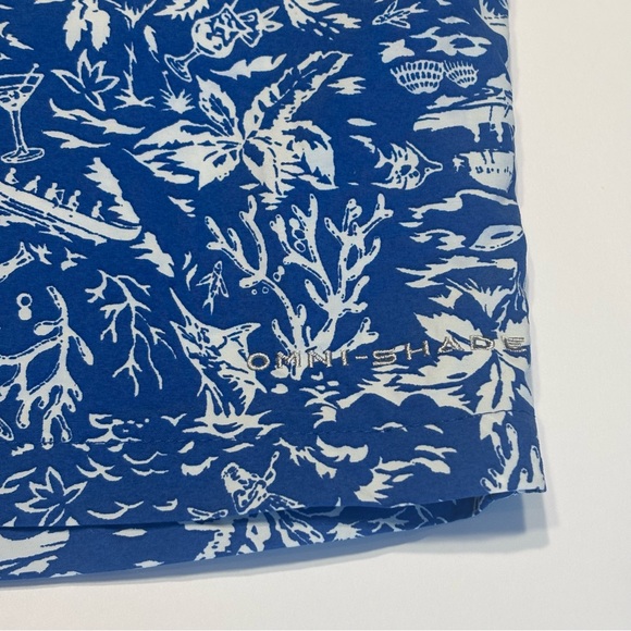 Columbia Tropical Blue and White Hybrid Shorts - Picture 2 of 5